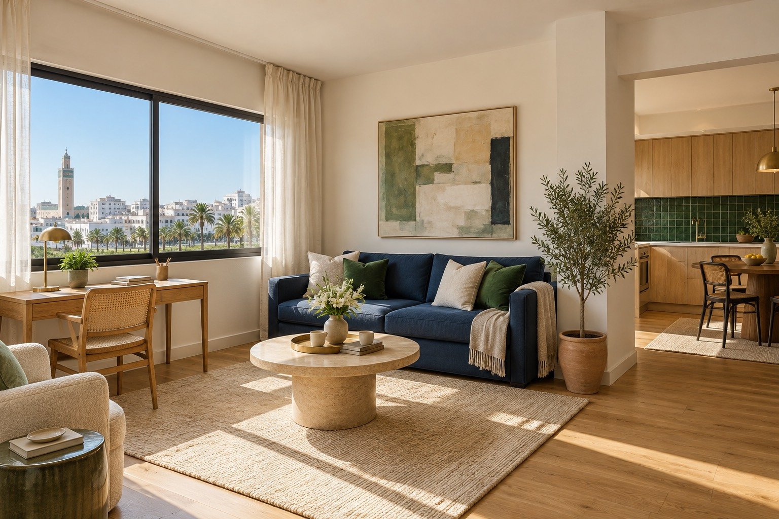 Le même appartement rénové, meublé et prêt à être loué